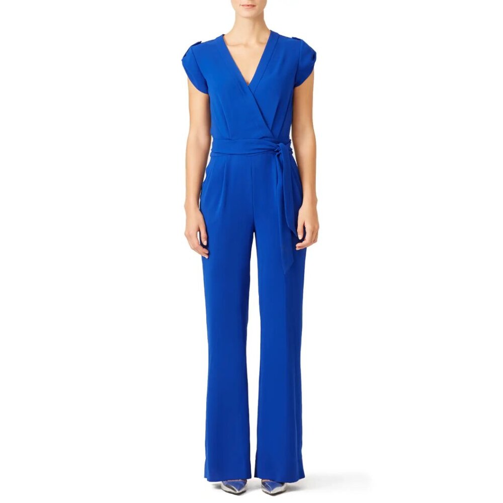 Diane von Furstenberg Purdy Jumpsuit Minimalist Glam Career Party Office